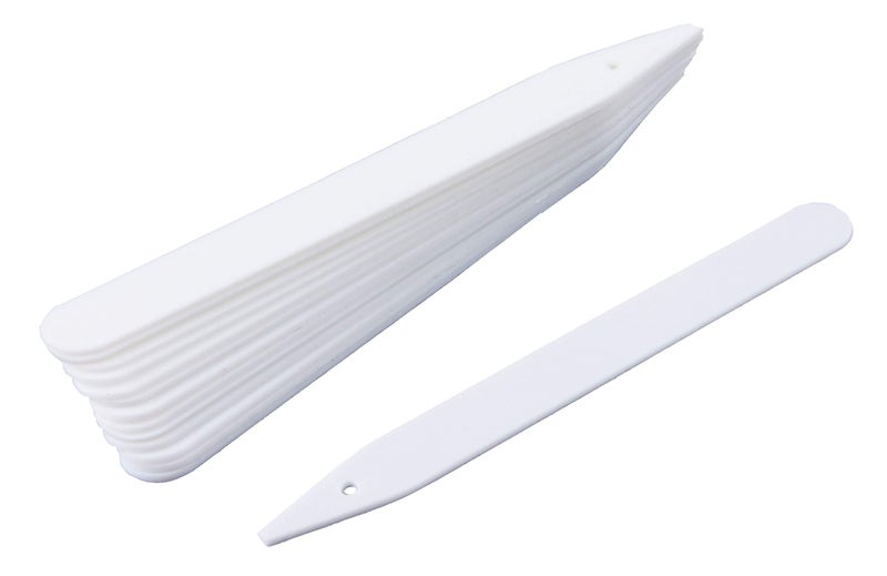 Delatanus 6 Inch Plant Markers, White - 100pcs - Image 1